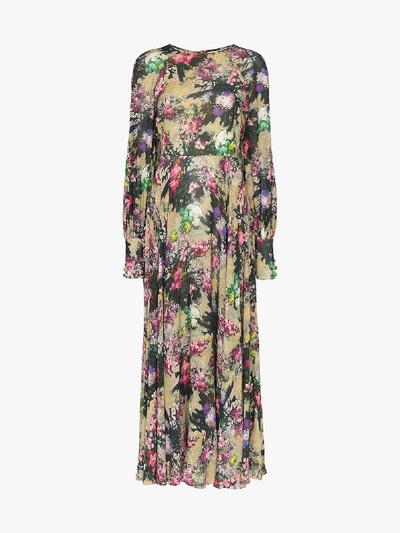 Shop Rotate Birger Christensen Rotate Long Sleeve Floral Maxi Dress In 6123 Wild Flower