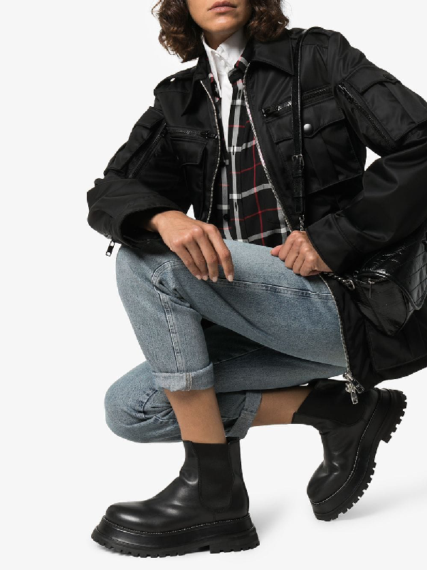 burberry leather chelsea boots