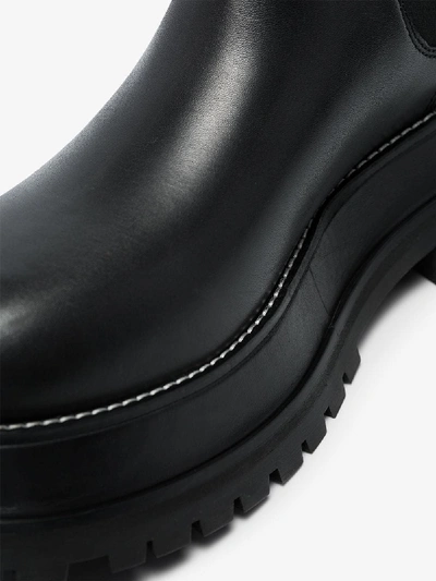 Shop Burberry Black Leather Chelsea Boots