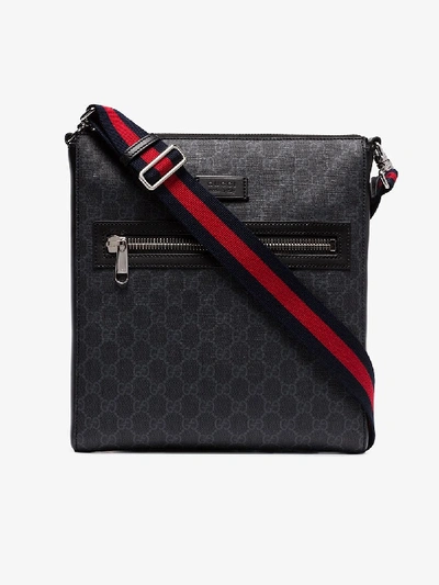 Gucci Black Gg Messenger Bag | ModeSens