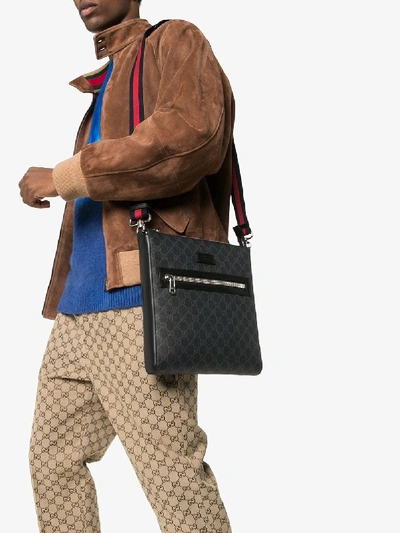 Gucci Black Gg Messenger Bag In | ModeSens