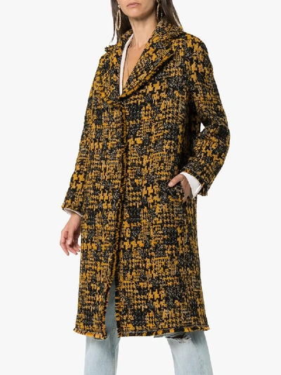 Shop Dolce & Gabbana Single-breasted Tweed Coat In Black