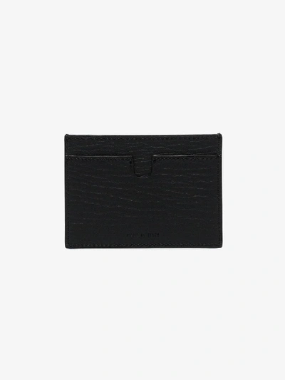 Shop Alyx Black Ryan Logo Leather Card Holder