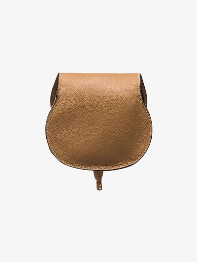 Shop Chloé Brown Marcie Mini Leather Shoulder Bag