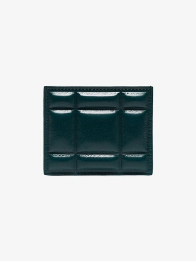 Shop Bottega Veneta Green Quilted Card Holder