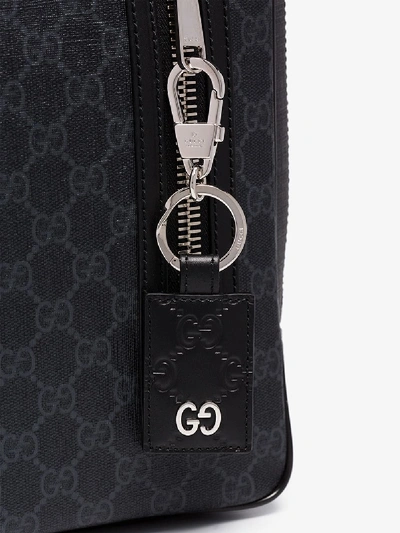Shop Gucci Black Logo Embossed Keychain