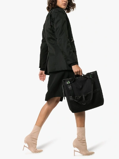 Ben Taverniti Unravel Project Unravel Project Beige 100 Broken Heel Knit Boots In Neutrals