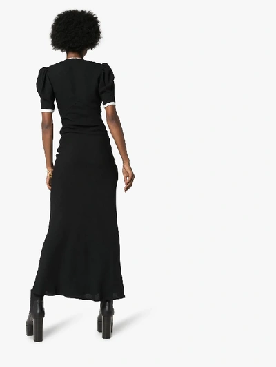 Shop Rockins Pouf Sleeve Maxi Dress In Black