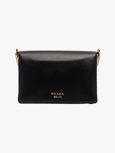 Shop Prada Black Leather Shoulder Bag