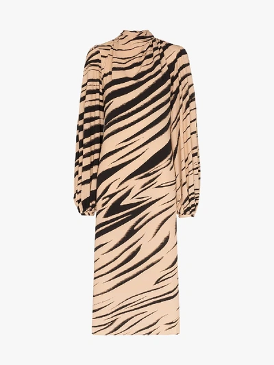 Shop Beaufille Bardot Stripe Dress In Multicolour