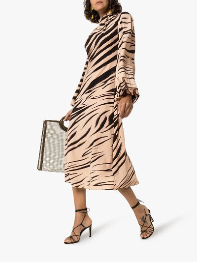 Shop Beaufille Bardot Stripe Dress In Multicolour