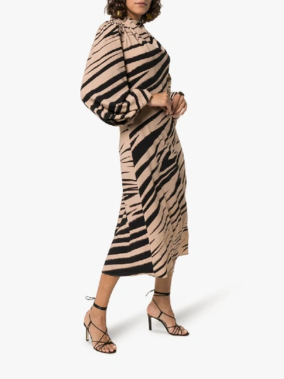 Shop Beaufille Bardot Stripe Dress In Multicolour
