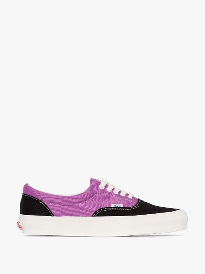 Shop Vans Black And Purple Era Low Top Sneakers