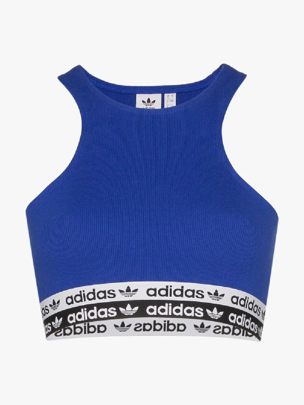 adidas crop top blue