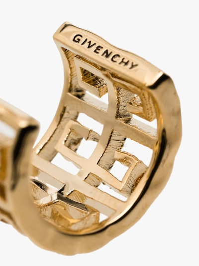 Shop Givenchy Gold Tone Bronze Hoop Earrings In 710 Gold