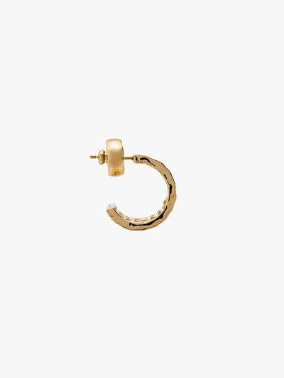 Shop Givenchy Gold Tone Bronze Hoop Earrings In 710 Gold