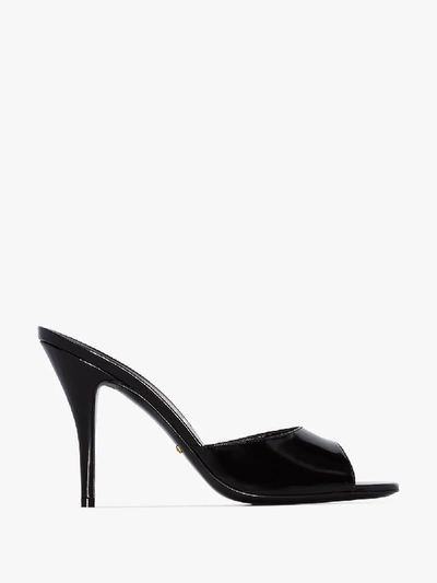 Shop Gucci Black Scarlet 95 Patent Leather Sandals