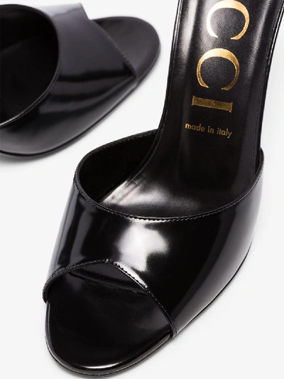 Shop Gucci Black Scarlet 95 Patent Leather Sandals