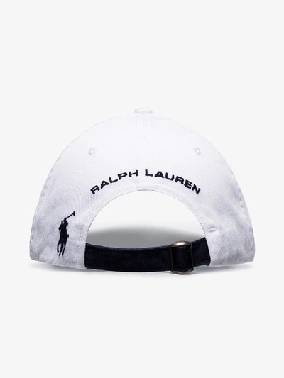 Shop Polo Ralph Lauren White Embroidered Logo Cap