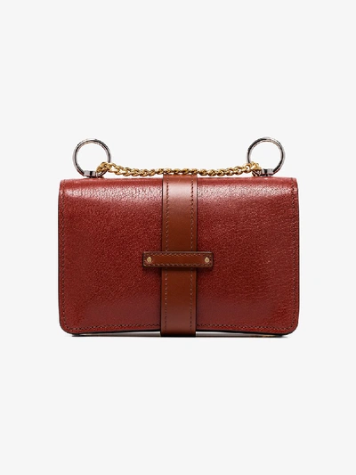 Shop Chloé Brown Aby Chain Leather Shoulder Bag