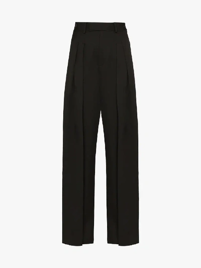 Shop Jw Anderson Wide Leg Tailored Trousers In Black
