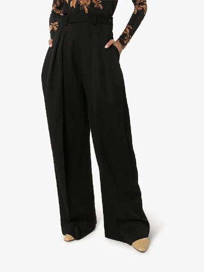 Shop Jw Anderson Wide Leg Tailored Trousers In Black