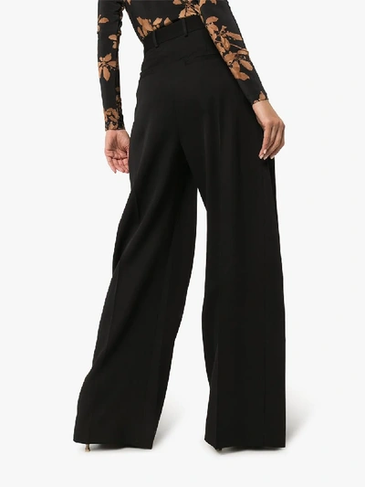 Shop Jw Anderson Wide Leg Tailored Trousers In Black