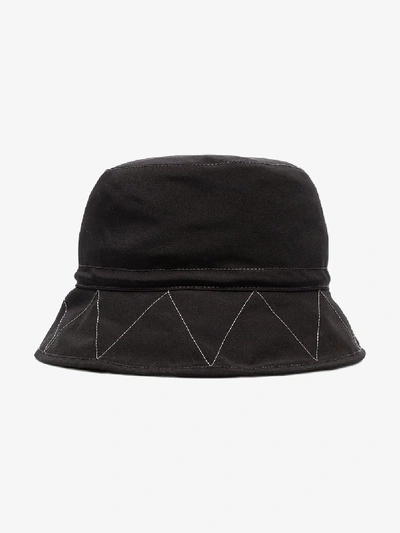 Shop And Wander Black Logo Embroidered Bucket Hat