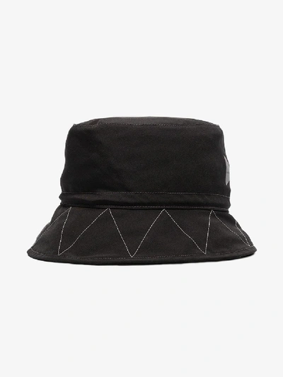 Shop And Wander Black Logo Embroidered Bucket Hat