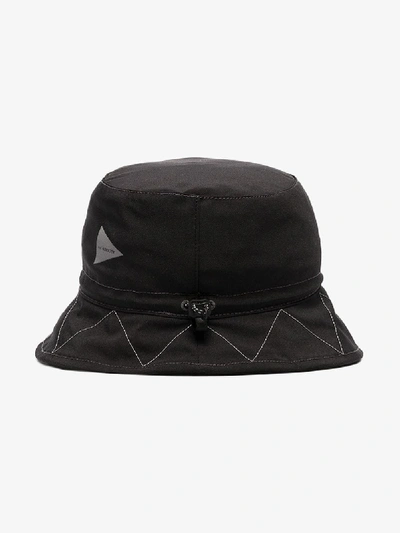 Shop And Wander Black Logo Embroidered Bucket Hat