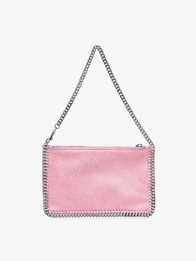 Shop Stella Mccartney Pink Falabella Clutch Bag