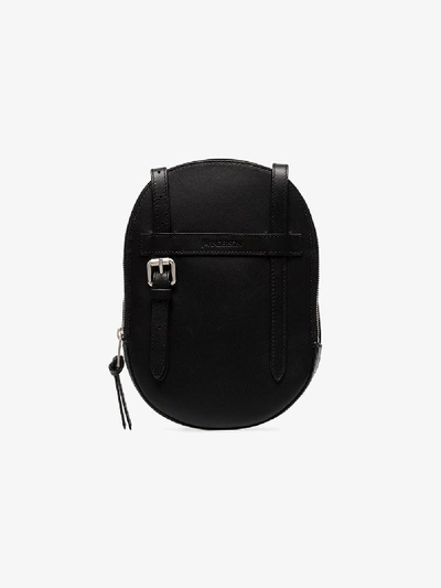 Shop Jw Anderson Black Cap Leather Shoulder Bag