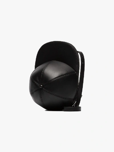 Shop Jw Anderson Black Cap Leather Shoulder Bag