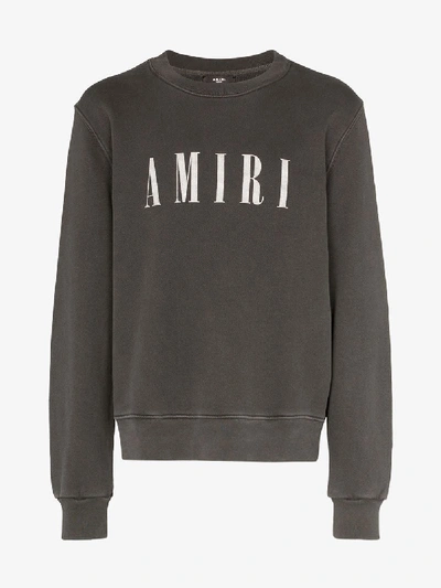 Shop Amiri Classic Logo Print Sweatshirt In Black