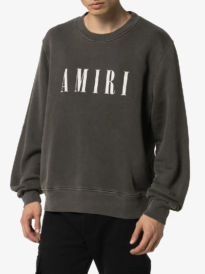 Shop Amiri Classic Logo Print Sweatshirt In Black