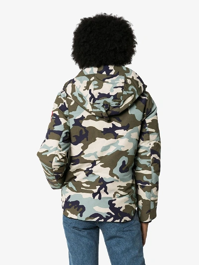 Shop Canada Goose Blakely Hooded Camo Parka In Blue