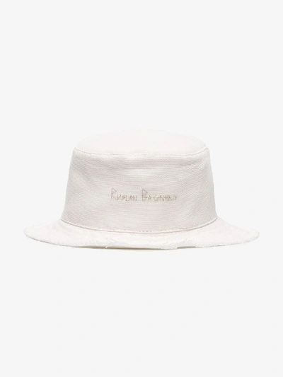 Shop Ruslan Baginskiy White Cotton Bucket Hat