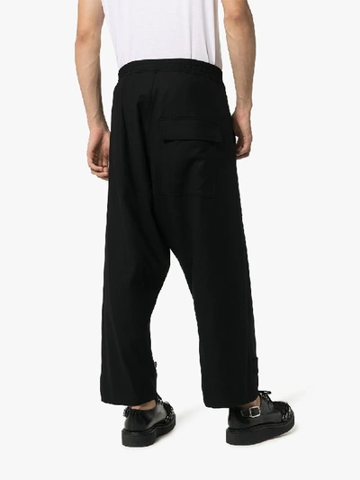 Shop Bed J.w. Ford Deck Button Detail Cropped Trousers In Black