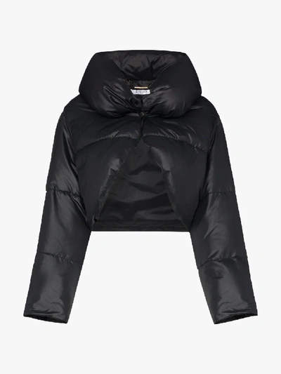 Shop Givenchy Cropped Puffer Jacket In Black