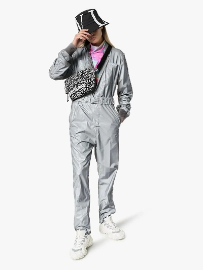 Shop Kirin Peggy Gou Kirin Smile Bomber Jumpsuit In Silver