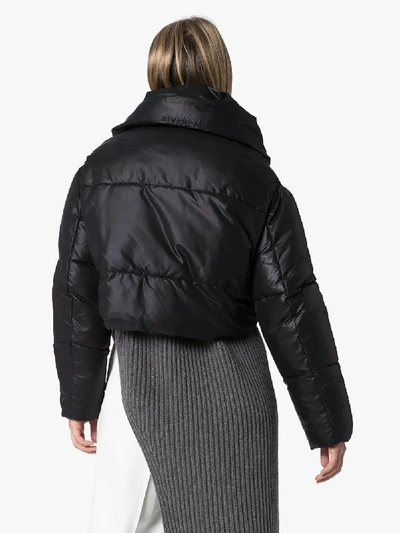 Shop Givenchy Cropped Puffer Jacket In Black