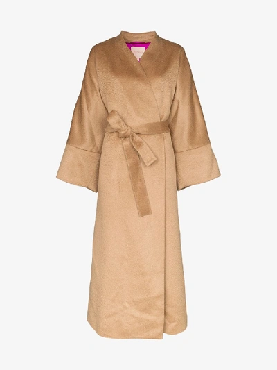 Shop Roksanda Larisa Oversized Wrap Coat In Neutrals