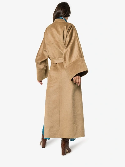 Shop Roksanda Larisa Oversized Wrap Coat In Neutrals