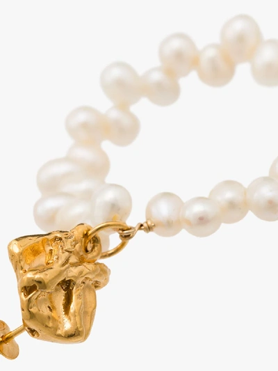 Shop Alighieri 24k Gold-plated Apollo's Story Pearl Earrings In White