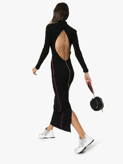 Shop Kirin Peggy Gou Kirin Cutout Back Stretch Maxi Dress In Black