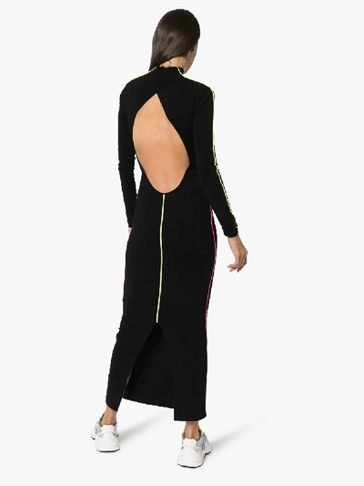 Shop Kirin Peggy Gou Kirin Cutout Back Stretch Maxi Dress In Black