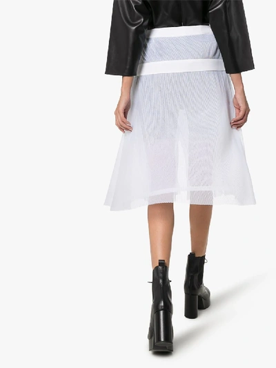 Shop 032c Cosmic Workshop Plissé Pleated Skirt In White