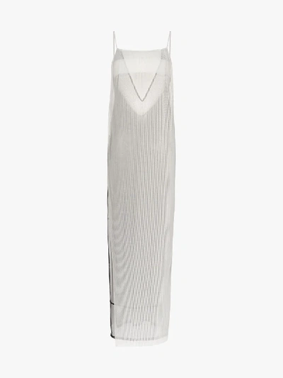 Shop 032c Cosmic Workshop Double Layer Maxi Dress In White