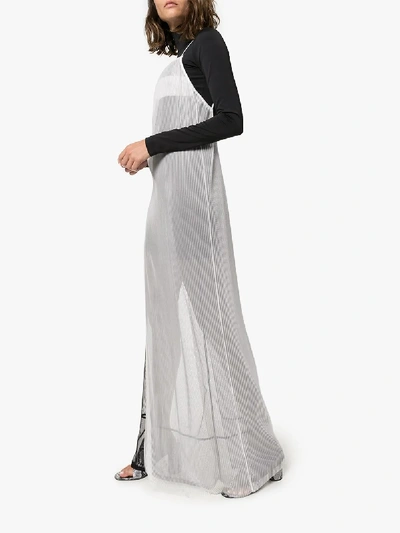 Shop 032c Cosmic Workshop Double Layer Maxi Dress In White
