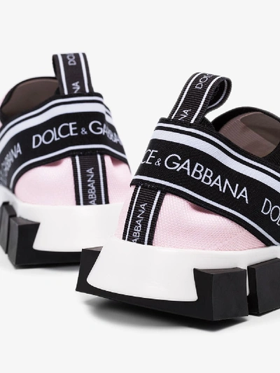 Shop Dolce & Gabbana Pink Sorrento Floral Print Sneakers